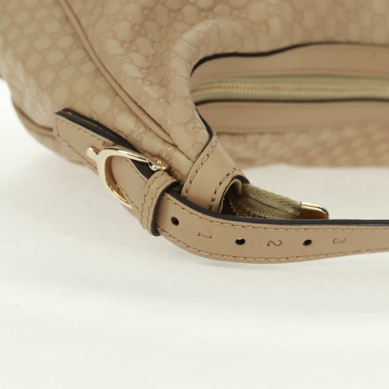 【日本直送】GUCCI Micro GG 帆布 Guccissima 手袋，米色/金色皮革款，貨號 309618，正品編號 164485V-7