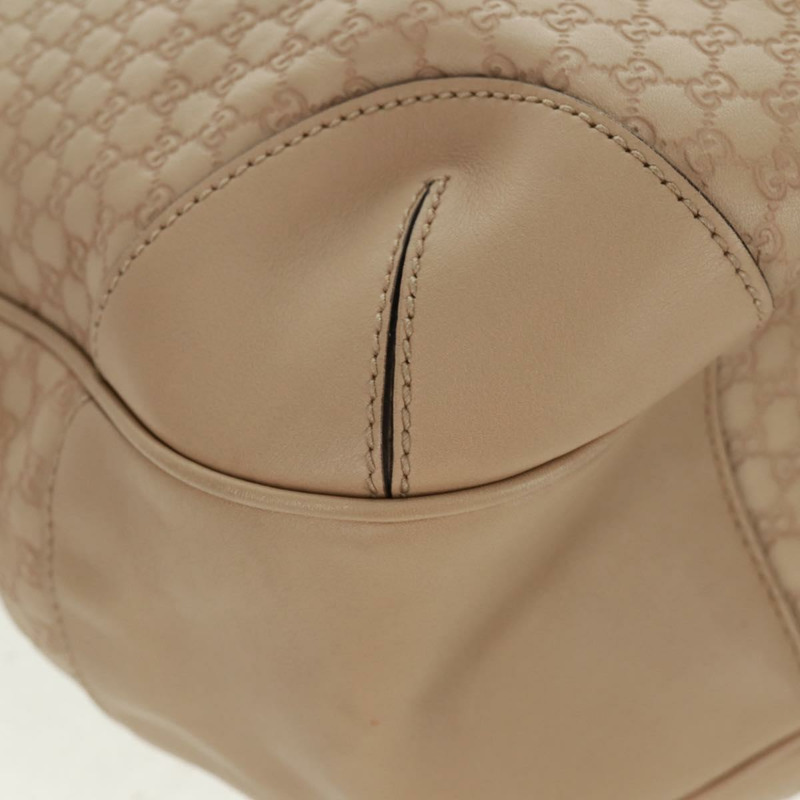 【日本直送】GUCCI Micro GG 帆布 Guccissima 手袋，米色/金色皮革款，貨號 309618，正品編號 164485V-8