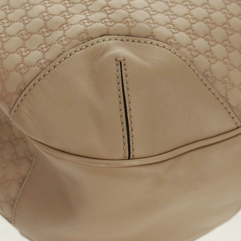 【日本直送】GUCCI Micro GG 帆布 Guccissima 手袋，米色/金色皮革款，貨號 309618，正品編號 164485V-14