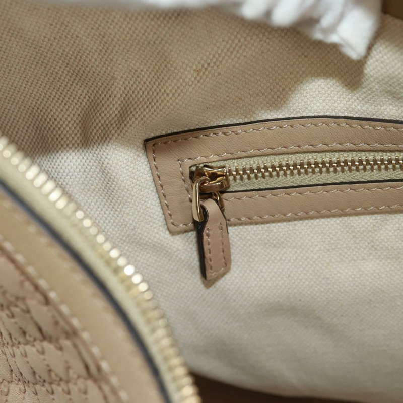 【日本直送】GUCCI Micro GG 帆布 Guccissima 手袋，米色/金色皮革款，貨號 309618，正品編號 164485V-21