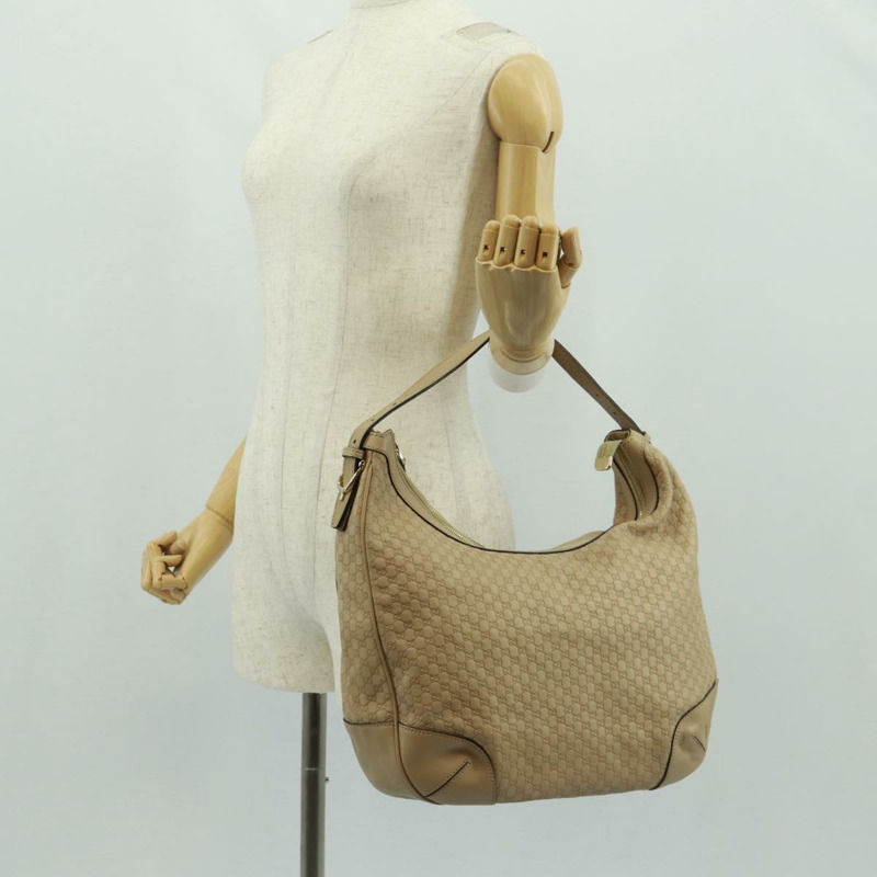 【日本直送】GUCCI Micro GG 帆布 Guccissima 手袋，米色/金色皮革款，貨號 309618，正品編號 164485V-23