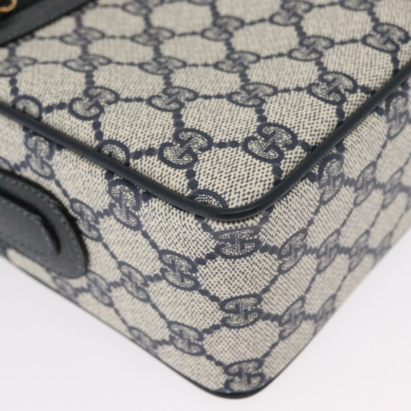 【日本直送】GUCCI GG Supreme Sherry Line 手提包 PVC 海軍藍 金 紅 001 56 0942 正品 166010-8