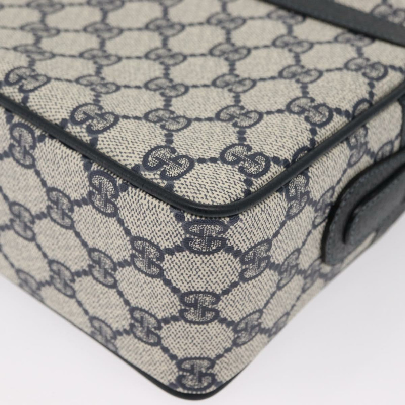 【日本直送】GUCCI GG Supreme Sherry Line 手提包 PVC 海軍藍 金 紅 001 56 0942 正品 166010-15