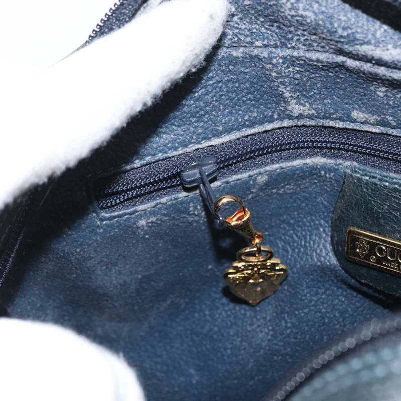 【日本直送】GUCCI GG Supreme Sherry Line 手提包 PVC 海軍藍 金 紅 001 56 0942 正品 166010-21