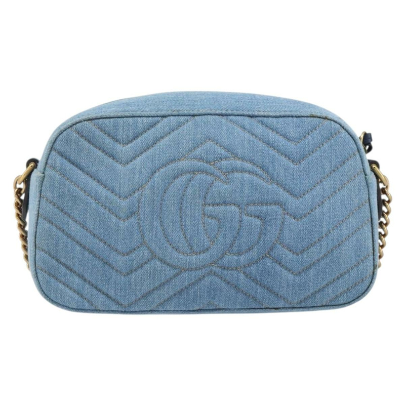 【日本直送】GUCCI GG Marmont 小型相機包 牛仔藍 447632 正品 ka1639SAV-1