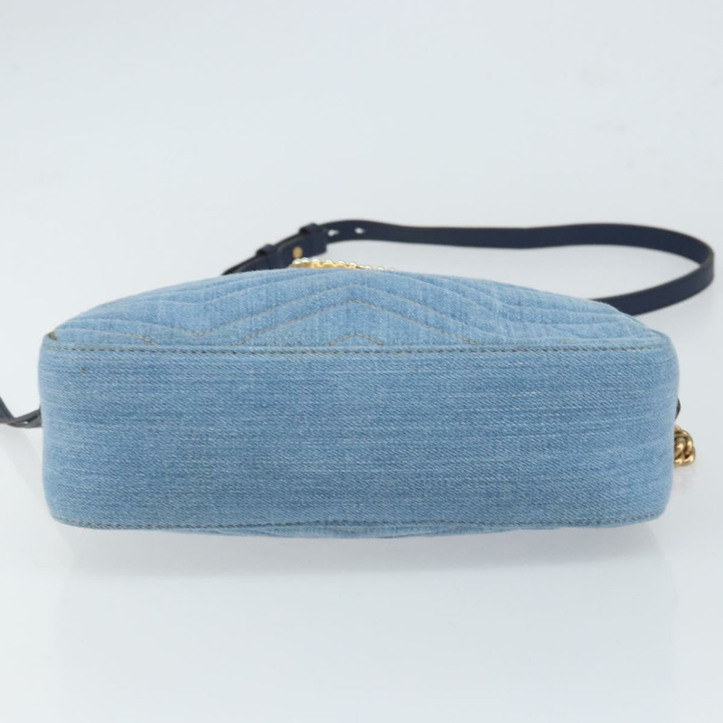 【日本直送】GUCCI GG Marmont 小型相機包 牛仔藍 447632 正品 ka1639SAV-5