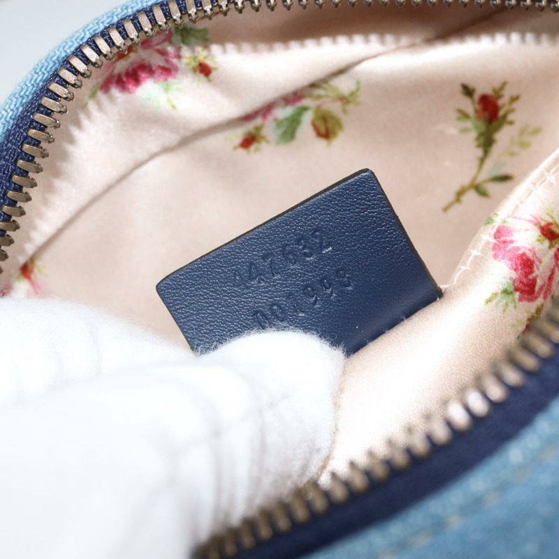 【日本直送】GUCCI GG Marmont 小型相機包 牛仔藍 447632 正品 ka1639SAV-10
