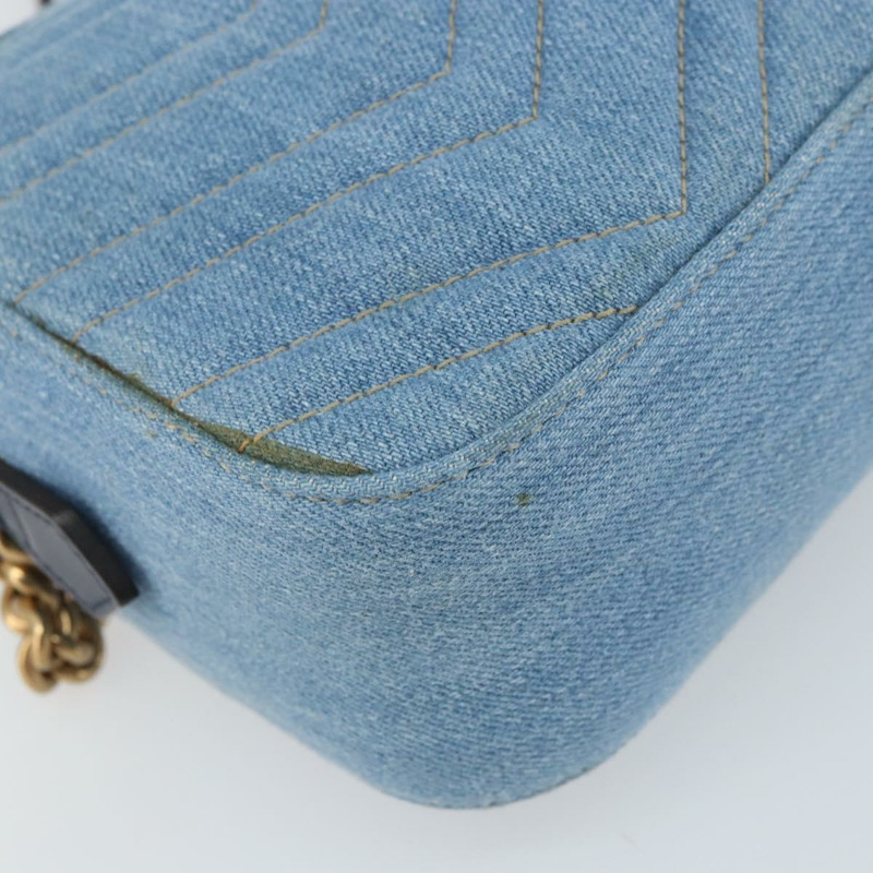 【日本直送】GUCCI GG Marmont 小型相機包 牛仔藍 447632 正品 ka1639SAV-16