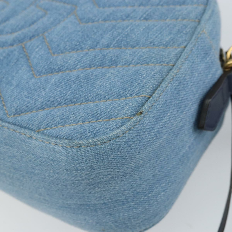 【日本直送】GUCCI GG Marmont 小型相機包 牛仔藍 447632 正品 ka1639SAV-17