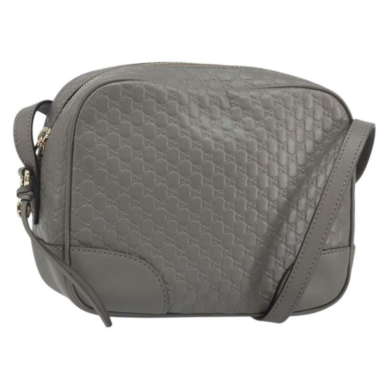 【日本直送】GUCCI Micro GG 帆布 Guccissima 手袋 皮革 暢貨中心 灰色 449413 正品 ka1680V-0