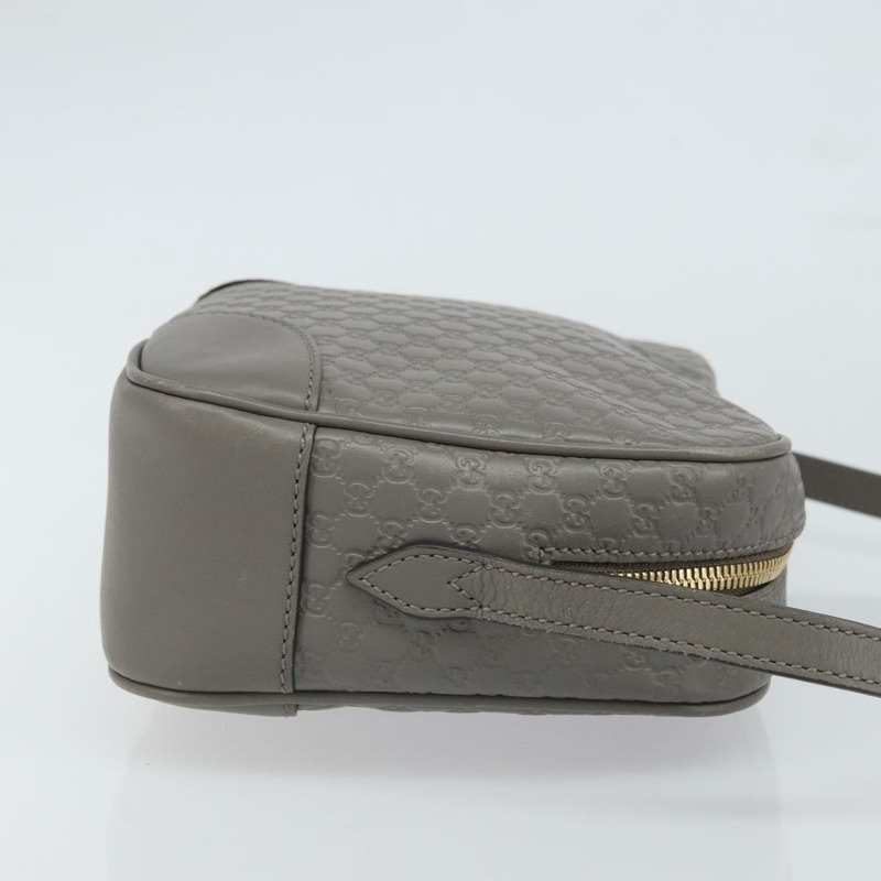 【日本直送】GUCCI Micro GG 帆布 Guccissima 手袋 皮革 暢貨中心 灰色 449413 正品 ka1680V-2