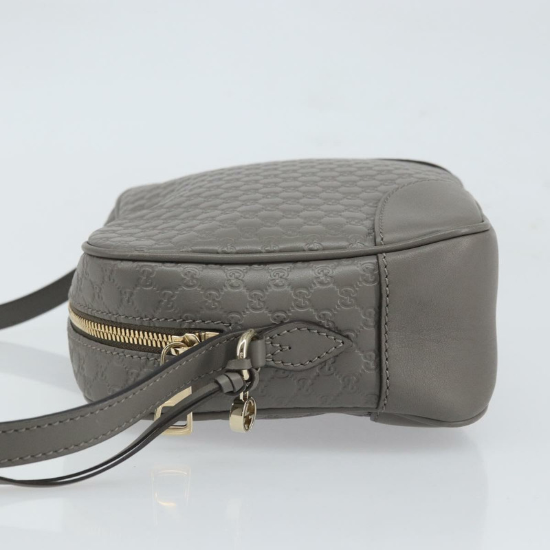 【日本直送】GUCCI Micro GG 帆布 Guccissima 手袋 皮革 暢貨中心 灰色 449413 正品 ka1680V-3