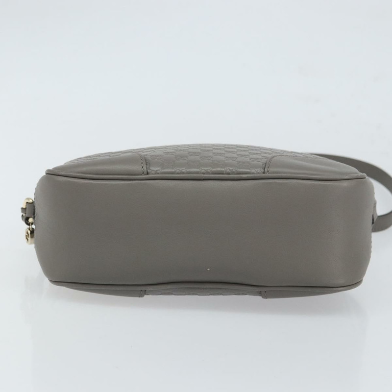 【日本直送】GUCCI Micro GG 帆布 Guccissima 手袋 皮革 暢貨中心 灰色 449413 正品 ka1680V-4