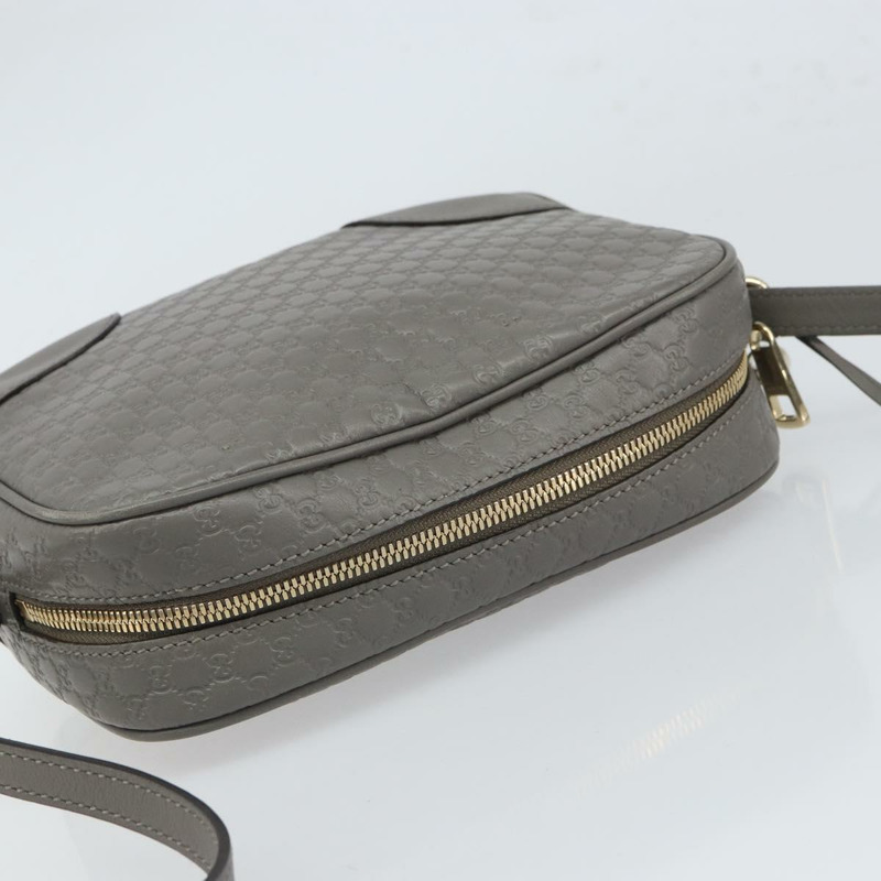 【日本直送】GUCCI Micro GG 帆布 Guccissima 手袋 皮革 暢貨中心 灰色 449413 正品 ka1680V-5