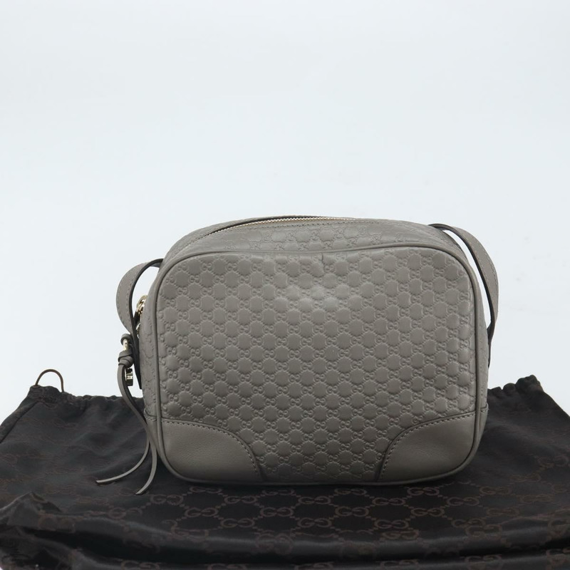 【日本直送】GUCCI Micro GG 帆布 Guccissima 手袋 皮革 暢貨中心 灰色 449413 正品 ka1680V-11