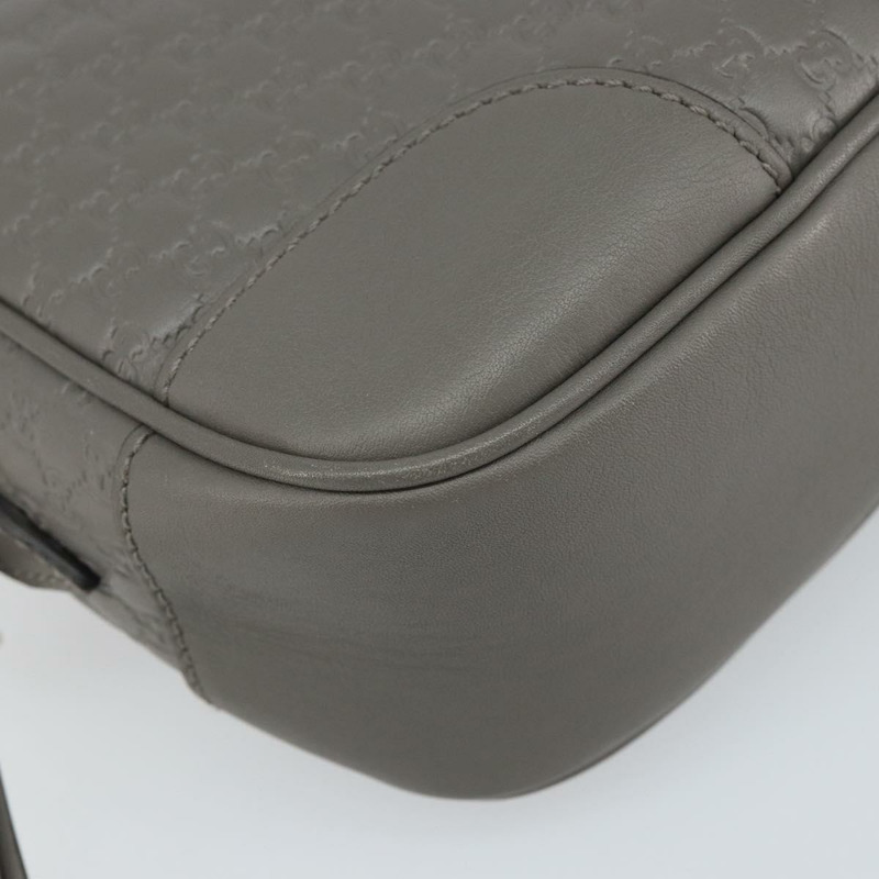 【日本直送】GUCCI Micro GG 帆布 Guccissima 手袋 皮革 暢貨中心 灰色 449413 正品 ka1680V-14