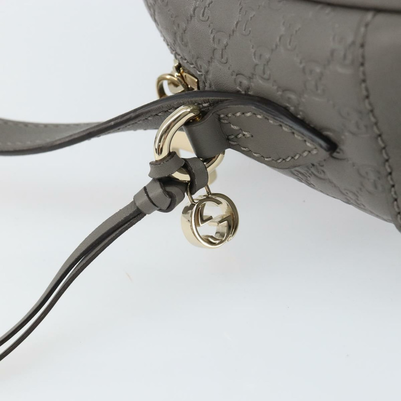 【日本直送】GUCCI Micro GG 帆布 Guccissima 手袋 皮革 暢貨中心 灰色 449413 正品 ka1680V-17