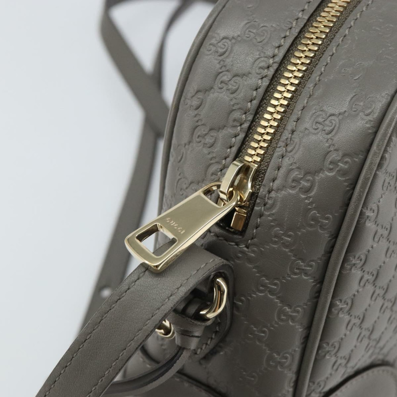 【日本直送】GUCCI Micro GG 帆布 Guccissima 手袋 皮革 暢貨中心 灰色 449413 正品 ka1680V-18