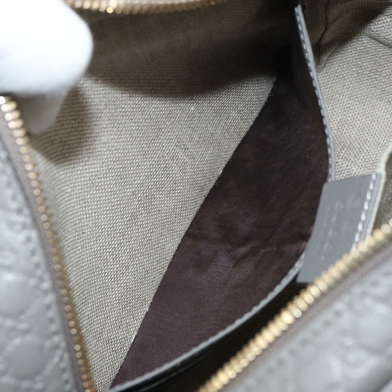 【日本直送】GUCCI Micro GG 帆布 Guccissima 手袋 皮革 暢貨中心 灰色 449413 正品 ka1680V-23