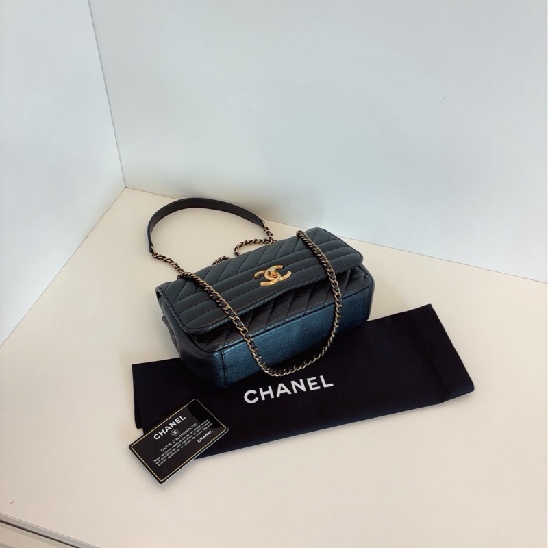 ✨Chanel 黑金CF大mini 鏈條包 山羊皮 98新🖤-6