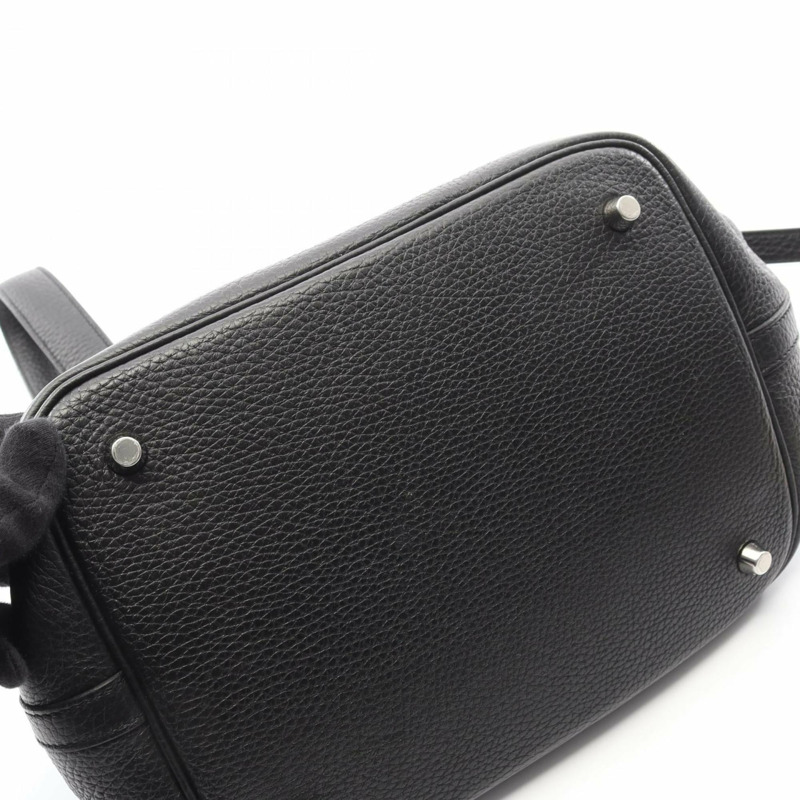 Hermes Hermès Picotin Lock PM 手提包，Taurillon Clemence 皮革，黑色。-7