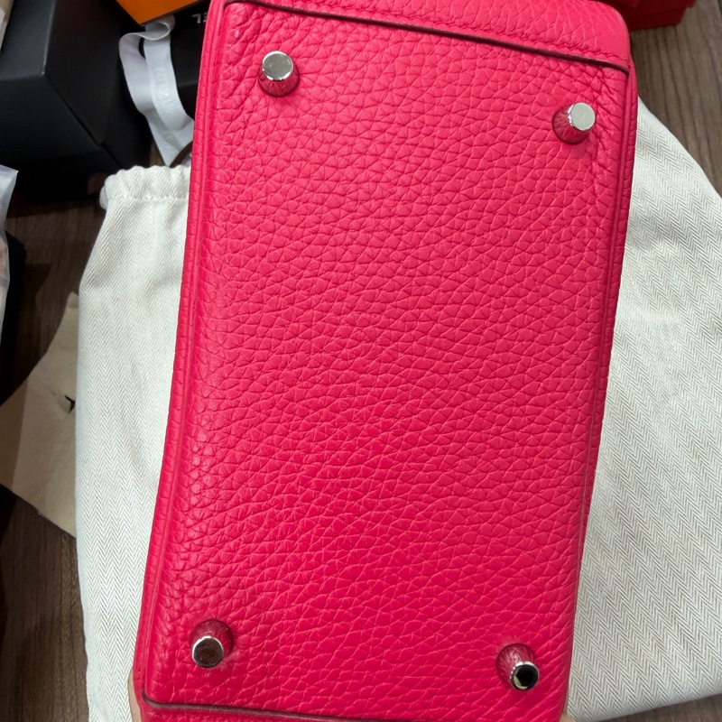 Hermes mini Lindy 一代 Rose Extreme i6 極致粉 銀扣 TC皮 D刻-3