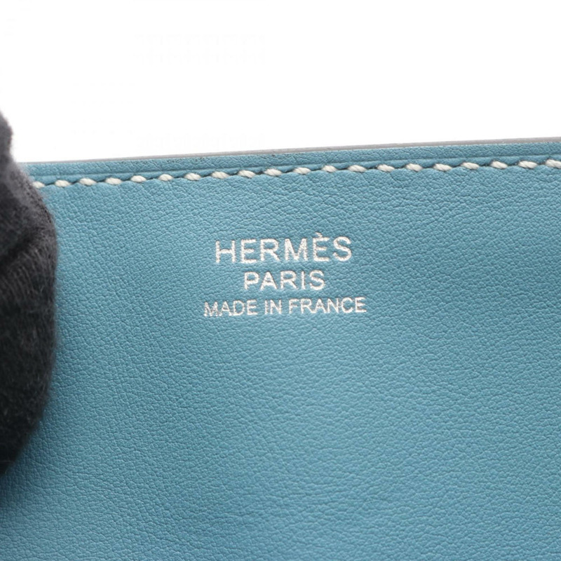 愛馬仕 Hermès Kabash 單肩包，Evergrain 皮革，女士款，藍色，084929CK-3