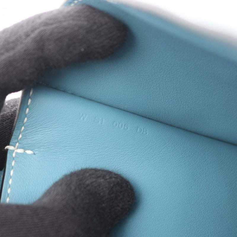 愛馬仕 Hermès Kabash 單肩包，Evergrain 皮革，女士款，藍色，084929CK-4