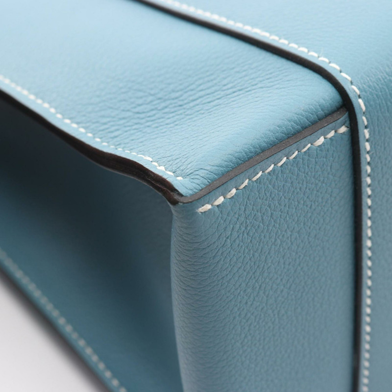 愛馬仕 Hermès Kabash 單肩包，Evergrain 皮革，女士款，藍色，084929CK-6