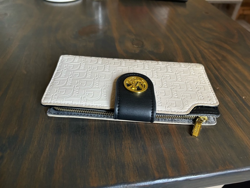 MK Michael Kors 米白 DREAM 壓紋長夾-5
