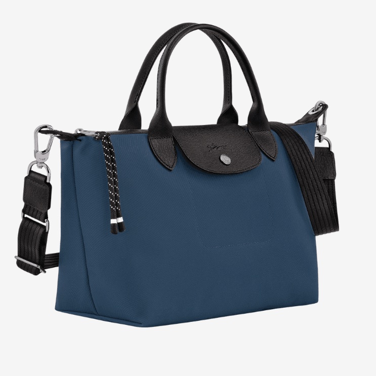 Longchamp Le Pliage Energy S號托特包 手提包 肩背側背兩用 尼龍帆布 海軍藍/黑色-0