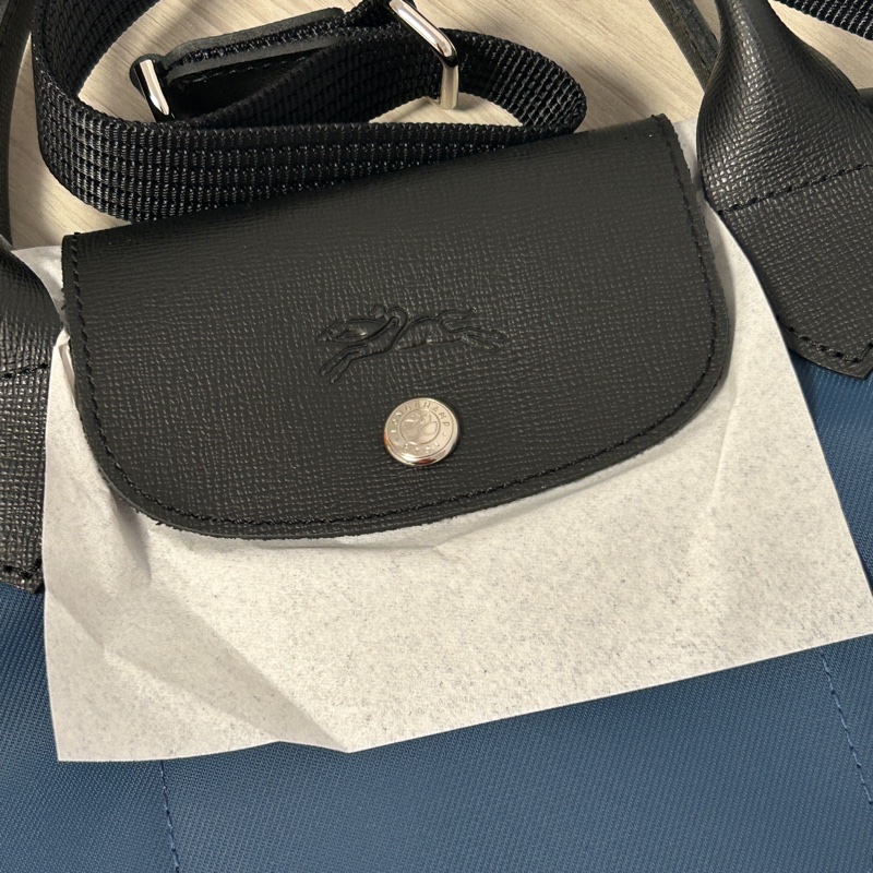Longchamp Le Pliage Energy S號托特包 手提包 肩背側背兩用 尼龍帆布 海軍藍/黑色-5