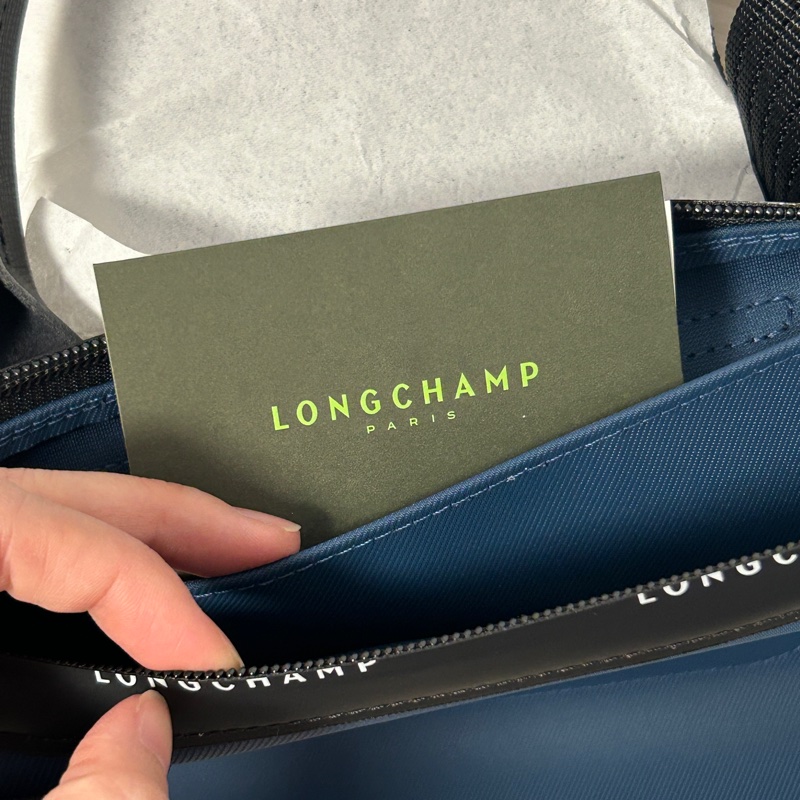 Longchamp Le Pliage Energy S號托特包 手提包 肩背側背兩用 尼龍帆布 海軍藍/黑色-9