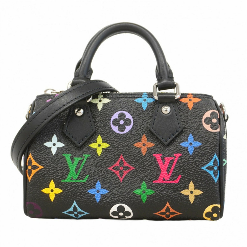 路易威登 Monogram Multicolore Nano Speedy 手提包 M13406 Noir 女士兩用包-0