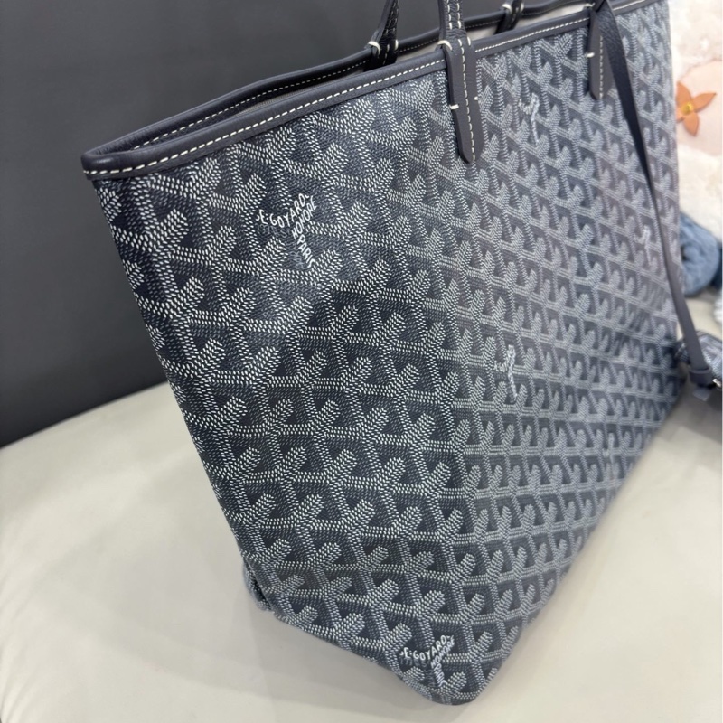 【近新閒置品】Goyard 灰色小號手提單肩包托特包tote購物袋-2