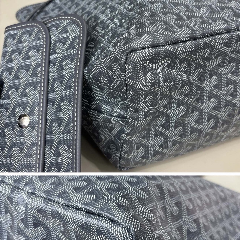 【近新閒置品】Goyard 灰色小號手提單肩包托特包tote購物袋-8
