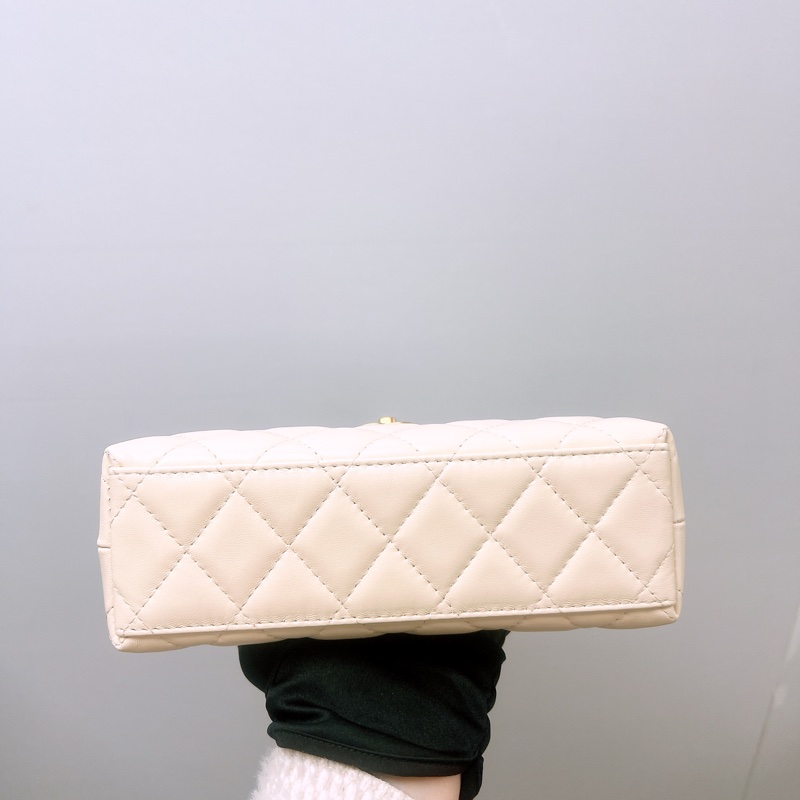 全新 Chanel 26c 大kelly 19 奶油白/淺杏色-1