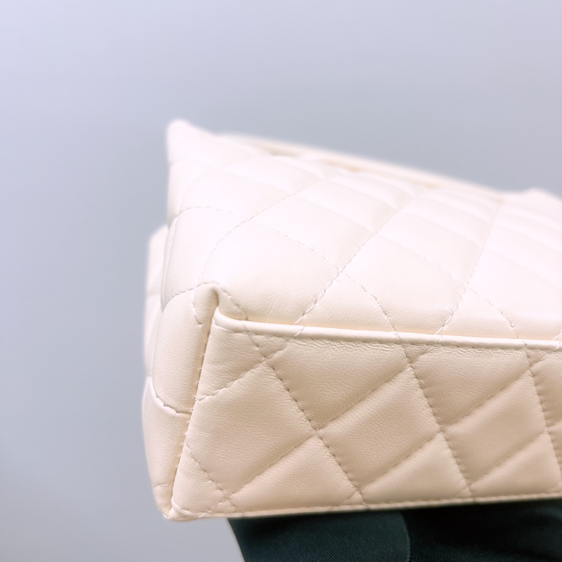 全新 Chanel 26c 大kelly 19 奶油白/淺杏色-6