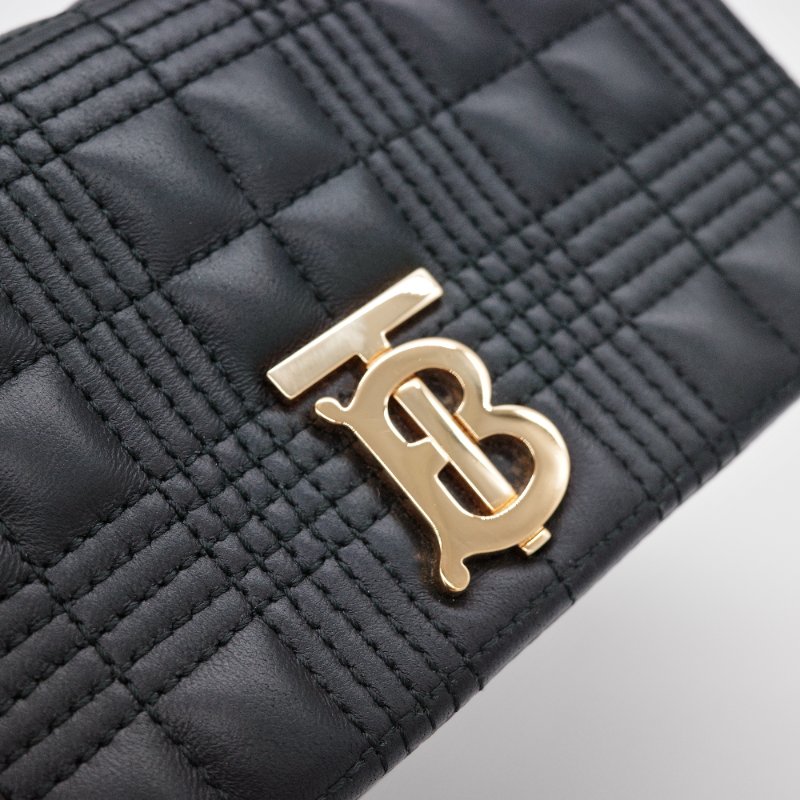 Burberry 巴寶莉 Lola mini 經典黑色 羊皮 鍊條包 斜背包 蘿拉包-6