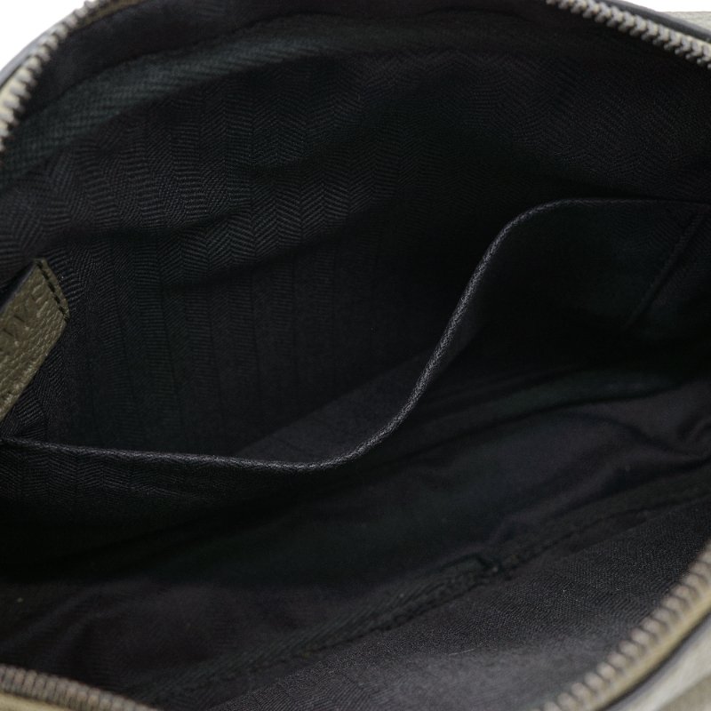 Loewe 羅威 Military XS 軍綠色 粒面小牛皮 斜背包 信差包-10