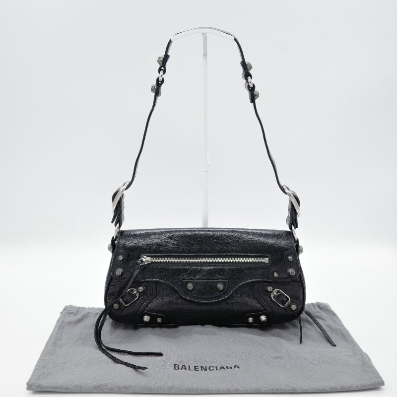 Balenciaga巴黎世家 Le Cagole XS 黑色 羊皮 單肩包 機車包-1