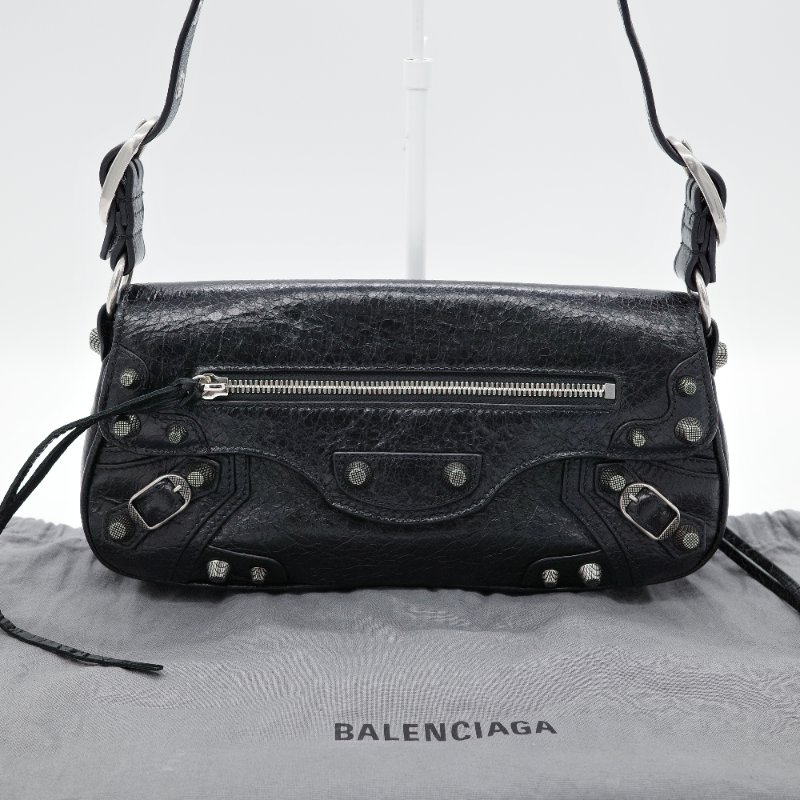 Balenciaga巴黎世家 Le Cagole XS 黑色 羊皮 單肩包 機車包-2