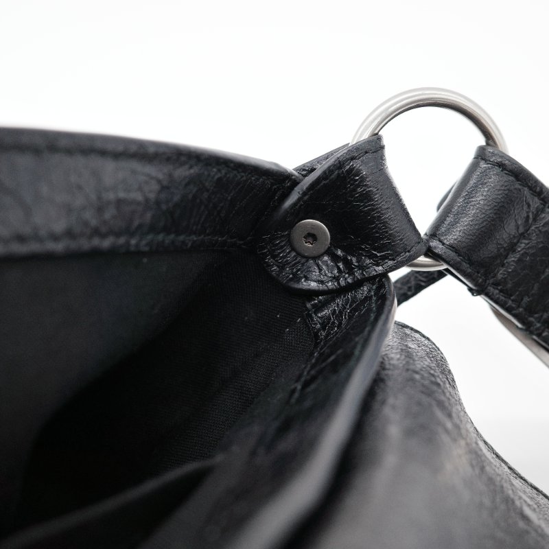 Balenciaga巴黎世家 Le Cagole XS 黑色 羊皮 單肩包 機車包-14