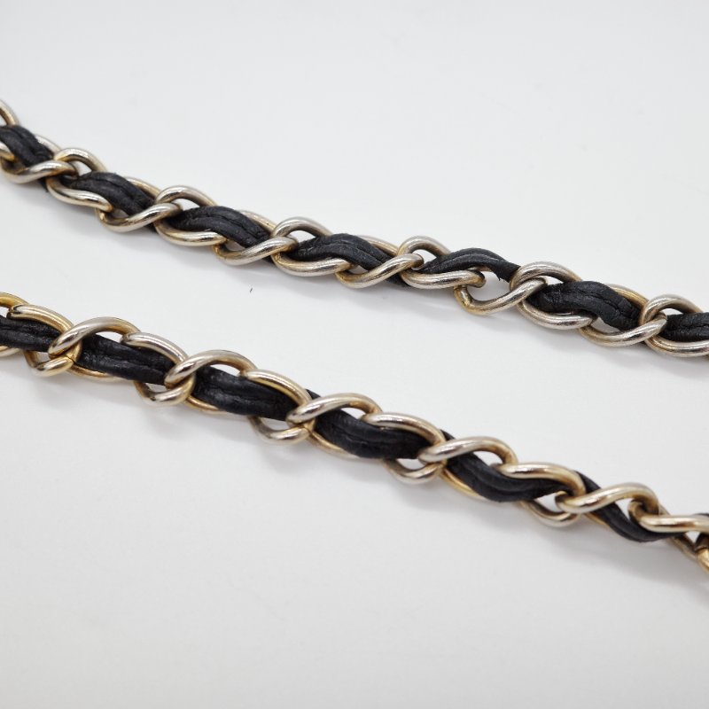 Chanel香奈兒 菱格紋 黑色 羊皮 流蘇鍊條肩背包-17