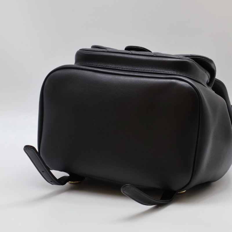 CHANEL Duma牛皮後背包 - 大號黑金-11