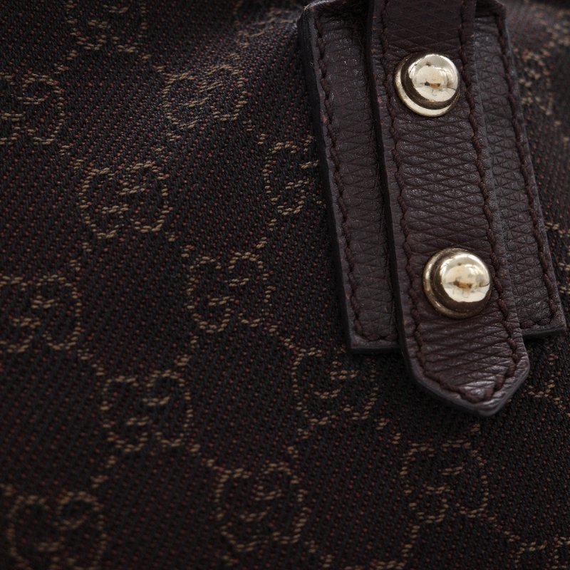 Gucci 古馳 復古 老花 棕色 帆布 托特包-7