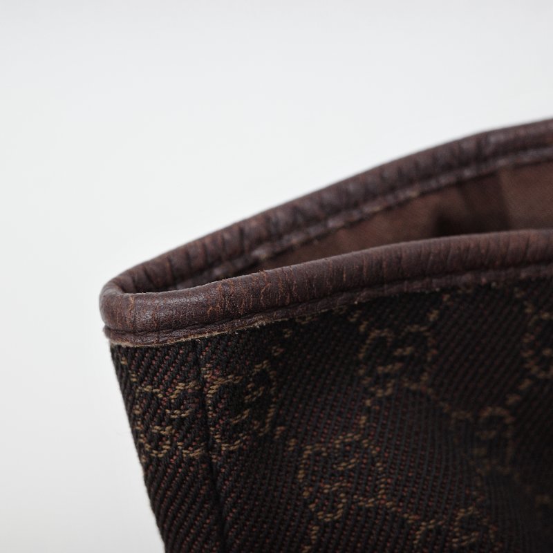 Gucci 古馳 復古 老花 棕色 帆布 托特包-15