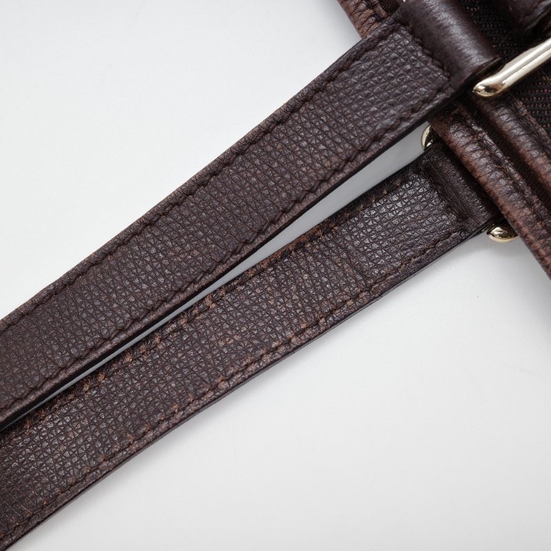 Gucci 古馳 復古 老花 棕色 帆布 托特包-18