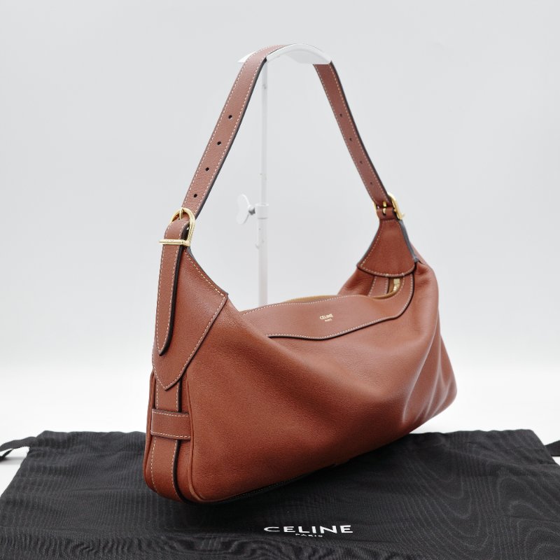 Celine 思琳 Romy 金棕色 焦糖色 小牛皮 肩背包-2