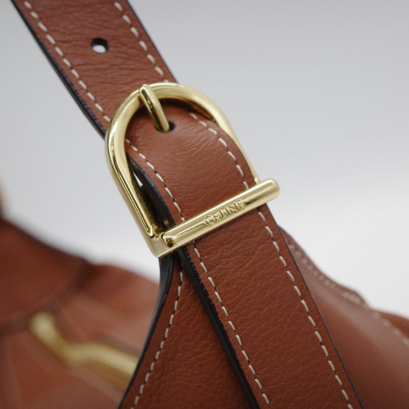 Celine 思琳 Romy 金棕色 焦糖色 小牛皮 肩背包-12